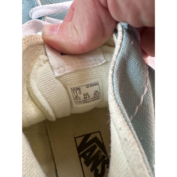 Vans Sk8-Hi Teal White Suede Canvas High Top Skate Shoes Men’s 11 - Picture 6 of 8